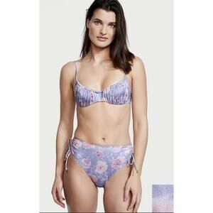 Victoria's Secret Ruched‎ Wicked Swim Top & High Waist Cheeky Bikini Bottom Set